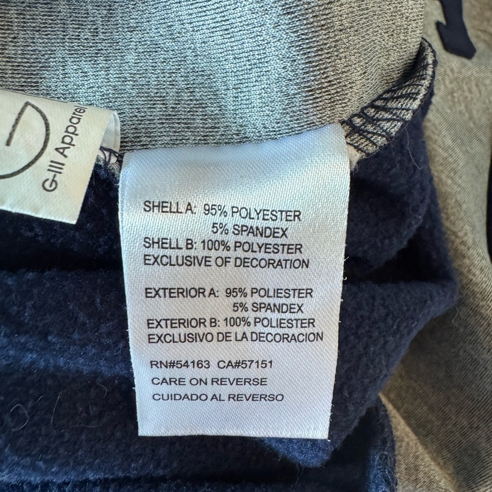NFL Mens Cowboys Full Zip Jacket Size Medium Hooded Football Sports Blue Grey - Picture 6 of 7